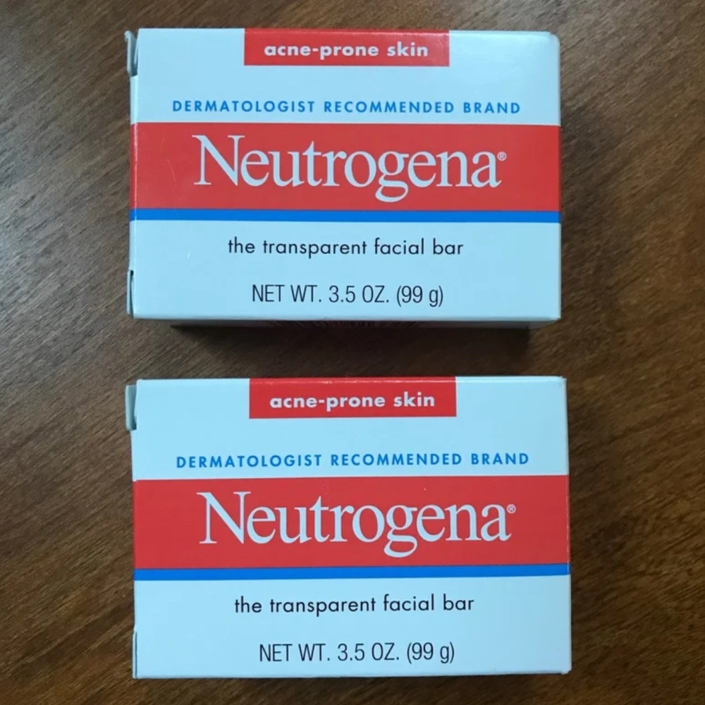 Neutrogena Acne-Prone Skin Transparent Facial Bar 3.5 oz/99 g 2 bars